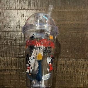 WDW - illuminations Farewell cup with straw - New never used